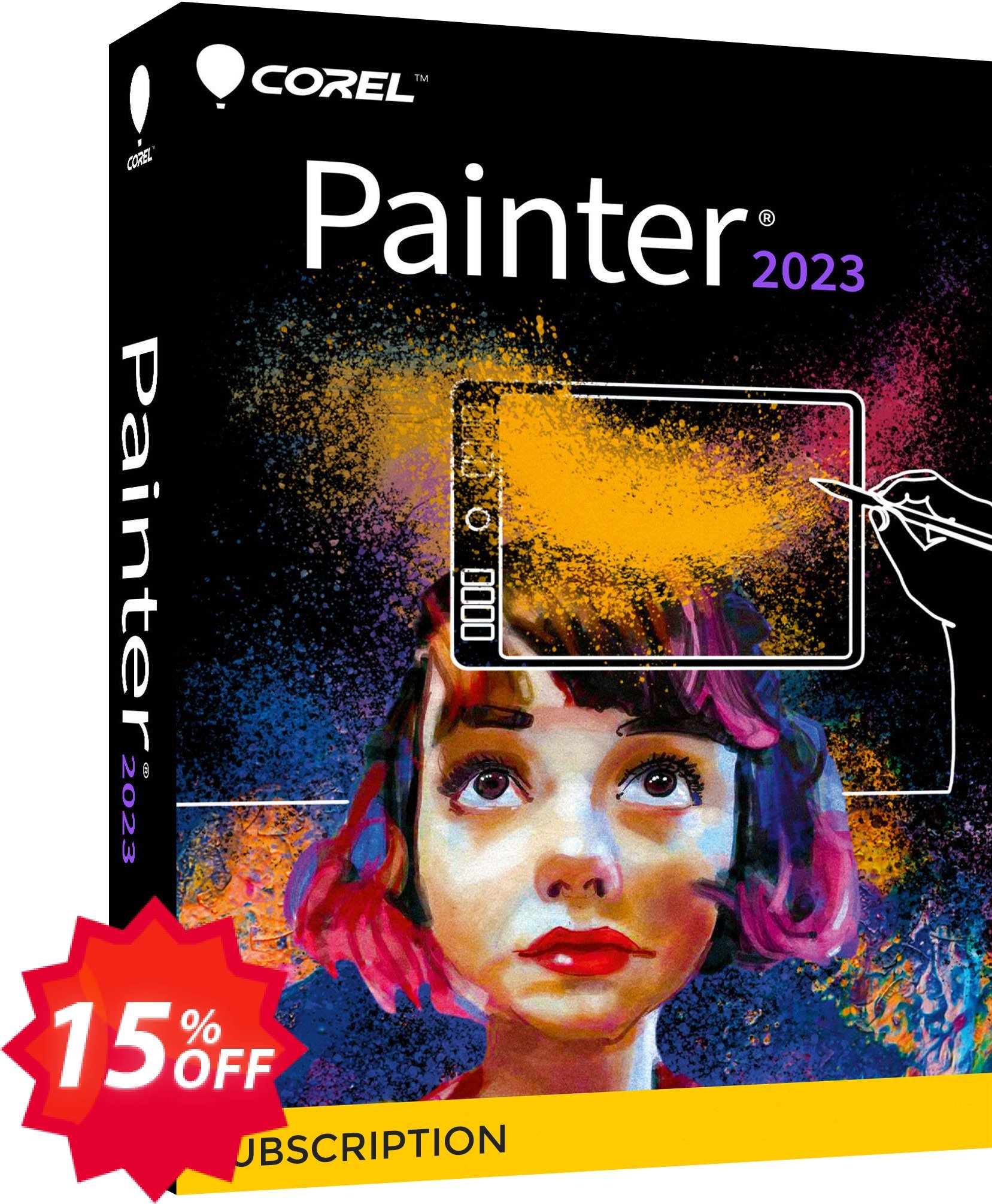 Corel Painter Subscription 365 Coupon code 15% discount 