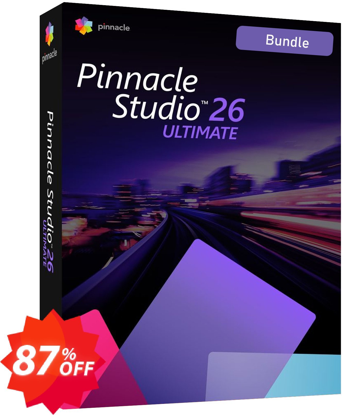 Pinnacle Studio 26 Ultimate Bundle UPGRADE Coupon code 87% discount 