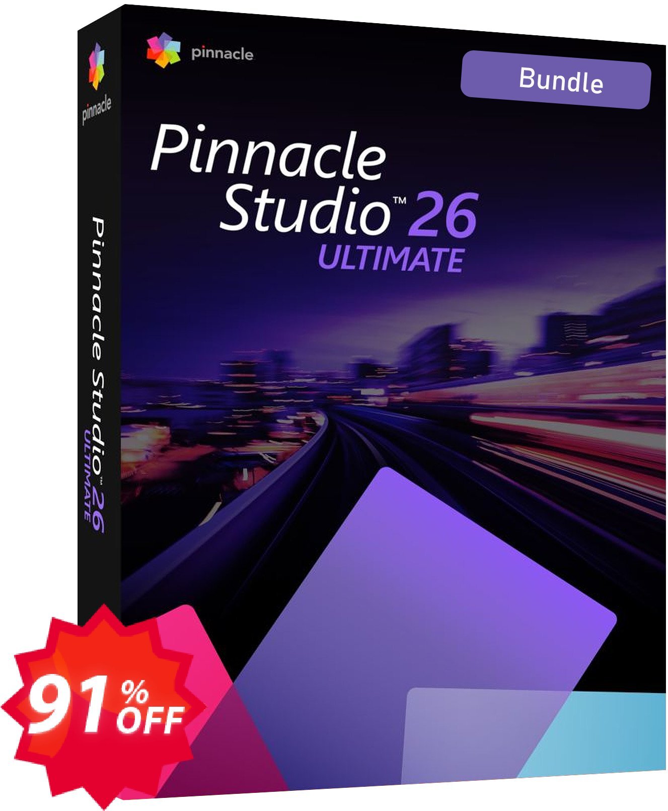 Pinnacle Studio 26 Ultimate Bundle UPGRADE Coupon code 91% discount 