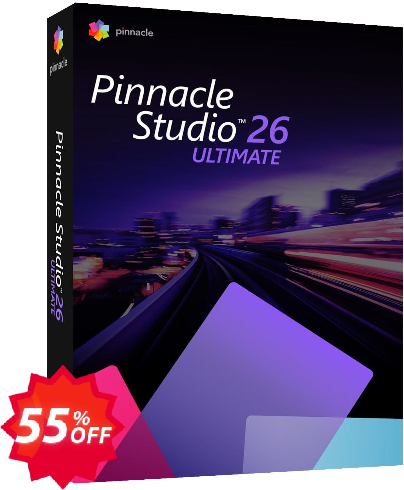 Pinnacle Studio 26 Ultimate UPGRADE Coupon code 55% discount 