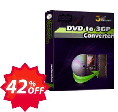 3herosoft DVD to 3GP Converter Coupon code 42% discount 