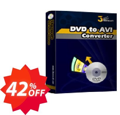 3herosoft DVD to AVI Converter Coupon code 42% discount 