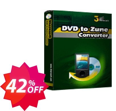 3herosoft DVD to Zune Converter Coupon code 42% discount 