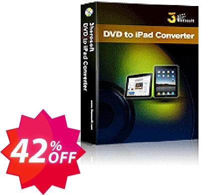 3herosoft DVD to iPad Converter Coupon code 42% discount 