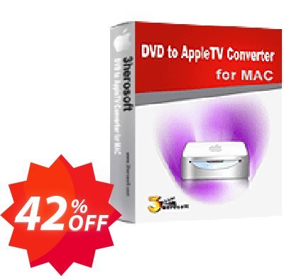 3herosoft DVD to Apple TV Converter for MAC Coupon code 42% discount 