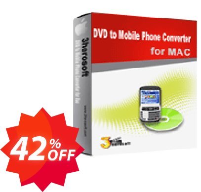 3herosoft DVD to Mobile Phone Converter for MAC Coupon code 42% discount 