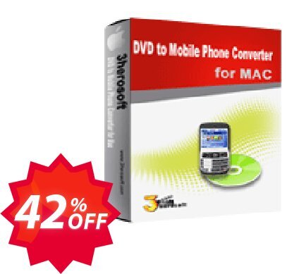 3herosoft DVD to Mobile Phone Converter for MAC Coupon code 42% discount 