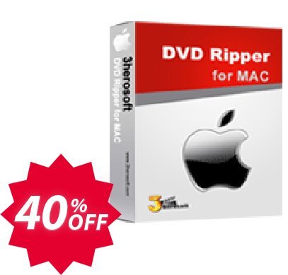 3herosoft DVD Ripper for MAC Coupon code 40% discount 