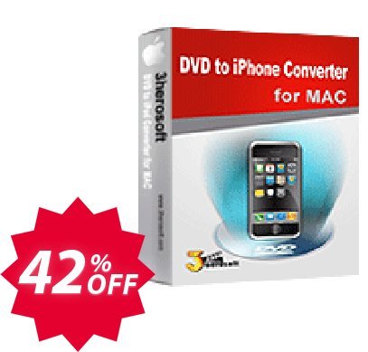 3herosoft DVD to iPhone Converter for MAC Coupon code 42% discount 