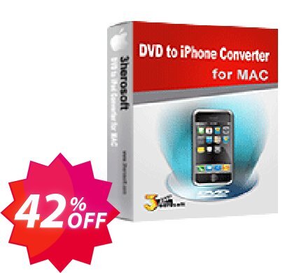 3herosoft DVD to iPhone Converter for MAC Coupon code 42% discount 