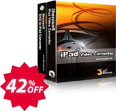 3herosoft DVD to iPad Suite Coupon code 42% discount 
