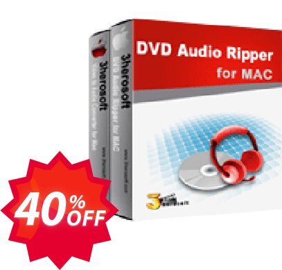 3herosoft DVD to Audio Suite for MAC Coupon code 40% discount 