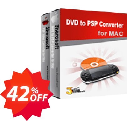 3herosoft DVD to PSP Suite for MAC Coupon code 42% discount 