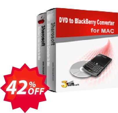 3herosoft DVD to BlackBerry Suite for MAC Coupon code 42% discount 