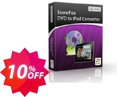 SnowFox DVD to iPad Converter Coupon code 10% discount 