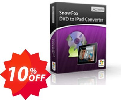 SnowFox DVD to iPad Converter Coupon code 10% discount 