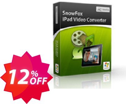 SnowFox iPad Video Converter Coupon code 12% discount 