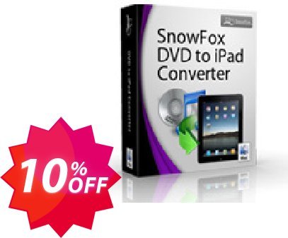 SnowFox DVD to iPad Converter for MAC Coupon code 10% discount 