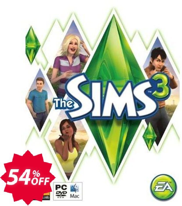 The Sims 3, PC/MAC  Coupon code 54% discount 