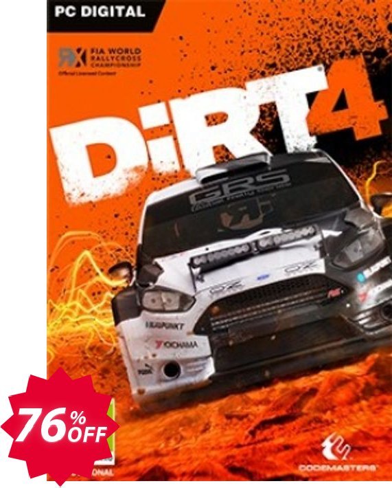 Dirt 4 PC Coupon code 76% discount 