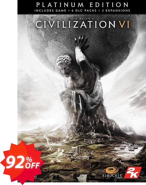 Sid Meiers Civilization VI 6: Platinum Edition PC, WW  Coupon code 92% discount 