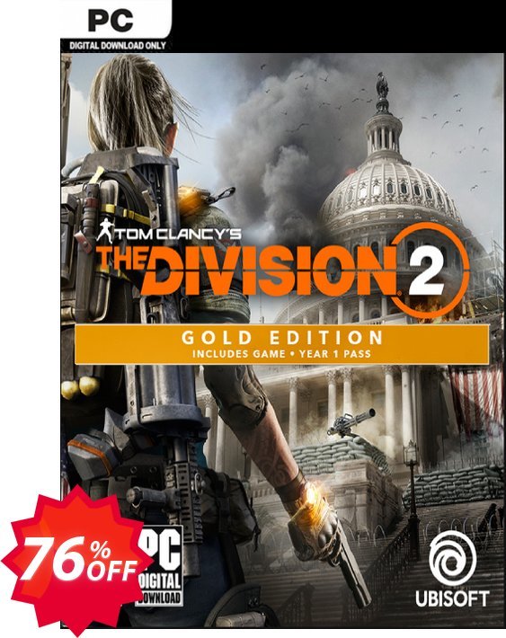 Tom Clancy's The Division 2 Gold Edition PC Coupon code 76% discount 