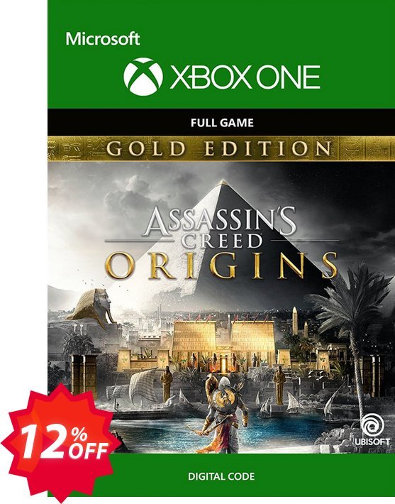 Assassins Creed Origins Gold Edition Xbox One Coupon code 12% discount 
