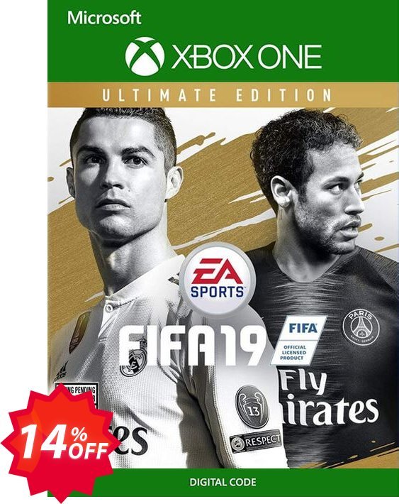 Fifa 19 Ultimate Edition Xbox One Coupon code 14% discount 