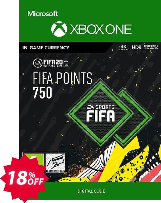 FIFA 20 - 750 FUT Points Xbox One Coupon code 18% discount 