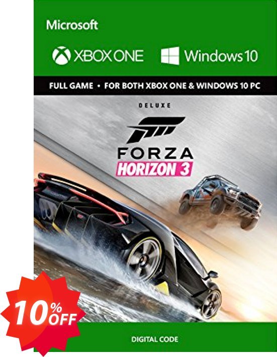 Forza Horizon 3 Deluxe Edition Xbox One/PC Coupon code 10% discount 