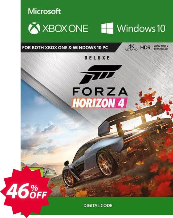 Forza Horizon 4: Deluxe Edition Xbox One/PC Coupon code 46% discount 
