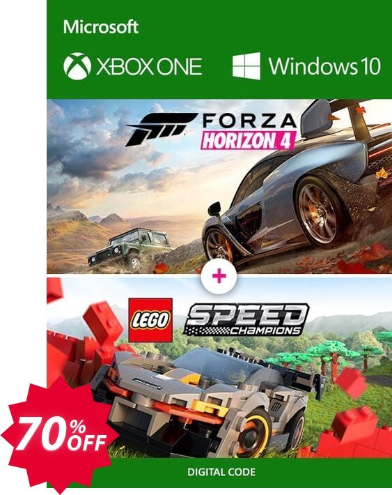 Forza Horizon 4 + Lego Speed Champions Xbox One/PC Coupon code 70% discount 