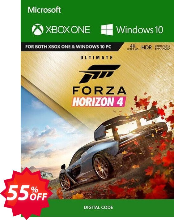 Forza Horizon 4: Ultimate Edition Xbox One/PC Coupon code 55% discount 