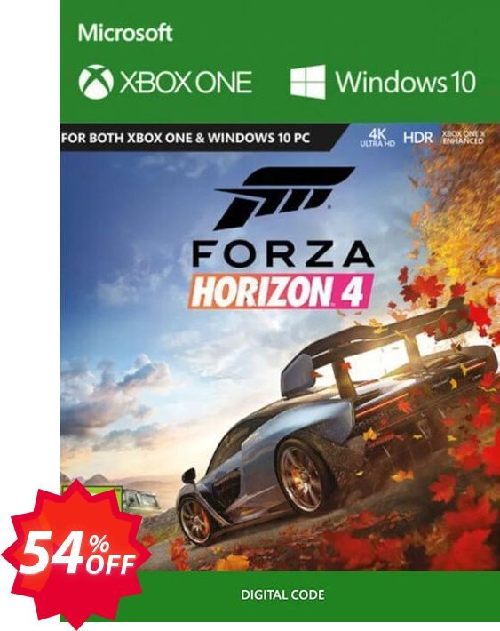 Forza Horizon 4 Xbox One/PC Coupon code 54% discount 