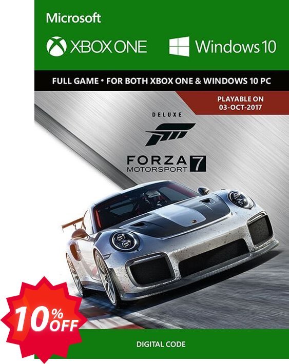 Forza Motorsport 7: Deluxe Edition Xbox One/PC Coupon code 10% discount 