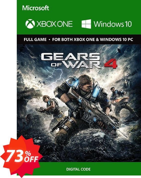 Gears of War 4 Xbox One/PC - Digital Code Coupon code 73% discount 