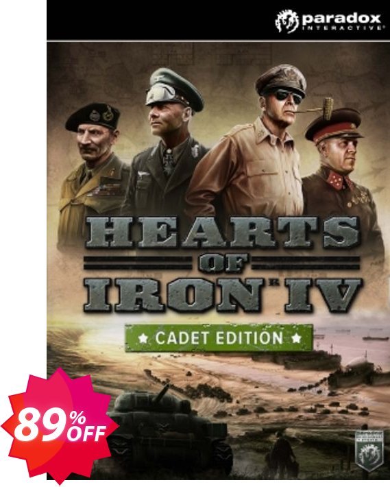 Hearts of Iron IV 4 Cadet Edition PC Coupon code 89% discount 