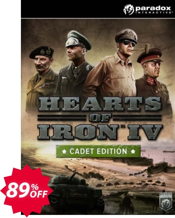 Hearts of Iron IV 4 Cadet Edition PC Coupon code 89% discount 