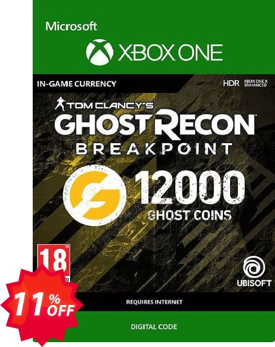 Ghost Recon Breakpoint: 12000 Ghost Coins Xbox One Coupon code 11% discount 