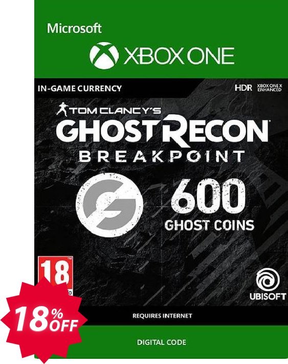 Ghost Recon Breakpoint: 600 Ghost Coins Xbox One Coupon code 18% discount 