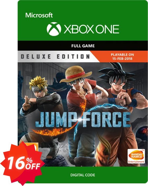 Jump Force Deluxe Edition Xbox One Coupon code 16% discount 