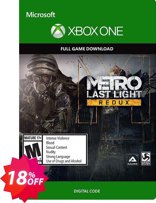 Metro Last Light Redux Xbox One Coupon code 18% discount 