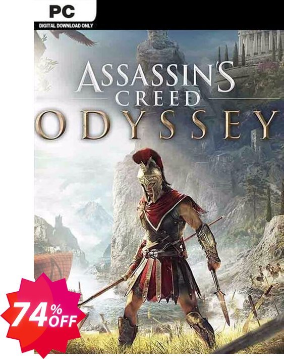 Assassins Creed Odyssey PC Coupon code 74% discount 