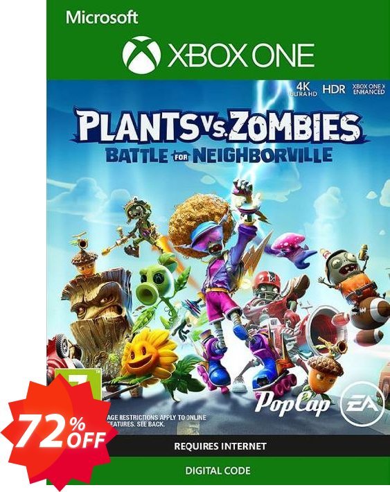 Plants Vs. Zombies: Battle for Neighborville Xbox One Coupon code 72% discount 