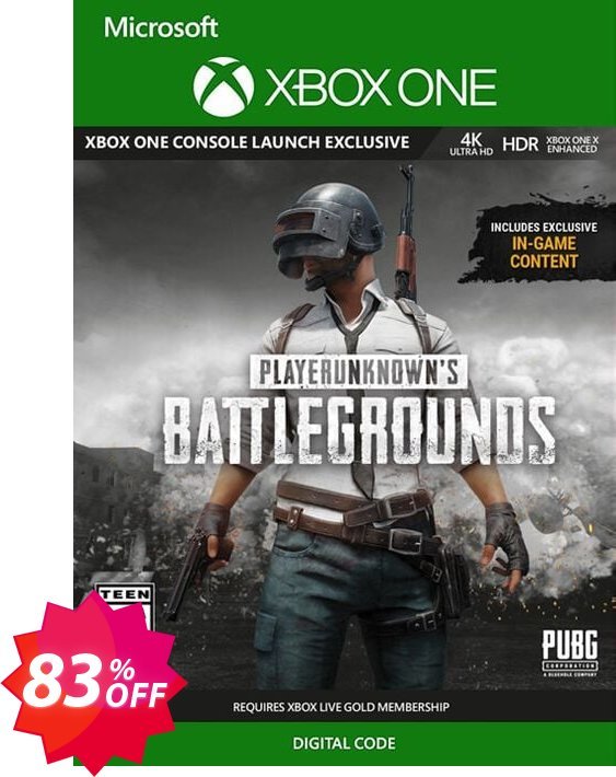 PlayerUnknown's Battlegrounds, PUBG Xbox One Coupon code 83% discount 