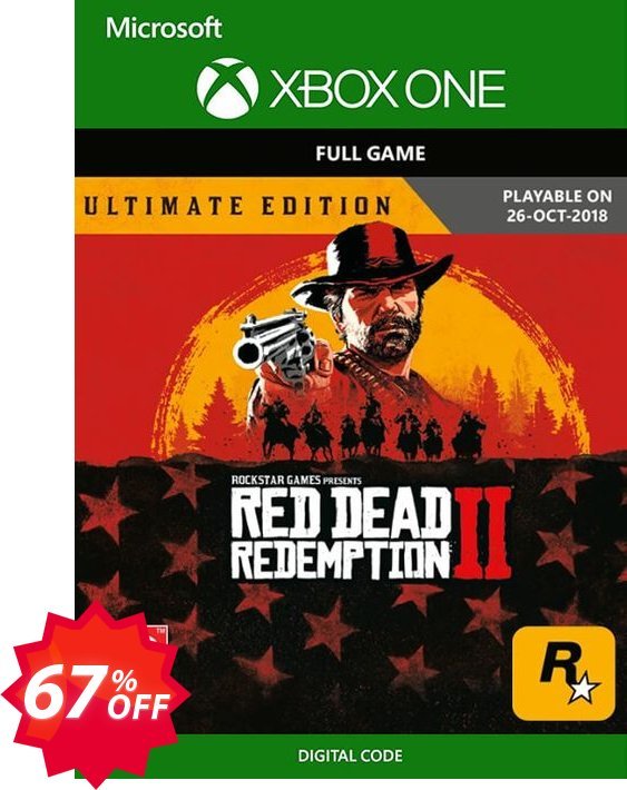 Red Dead Redemption 2: Ultimate Edition Xbox One Coupon code 67% discount 