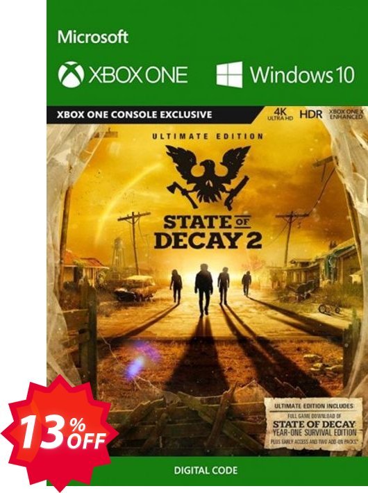 State of Decay 2 Ultimate Edition Xbox One/PC Coupon code 13% discount 