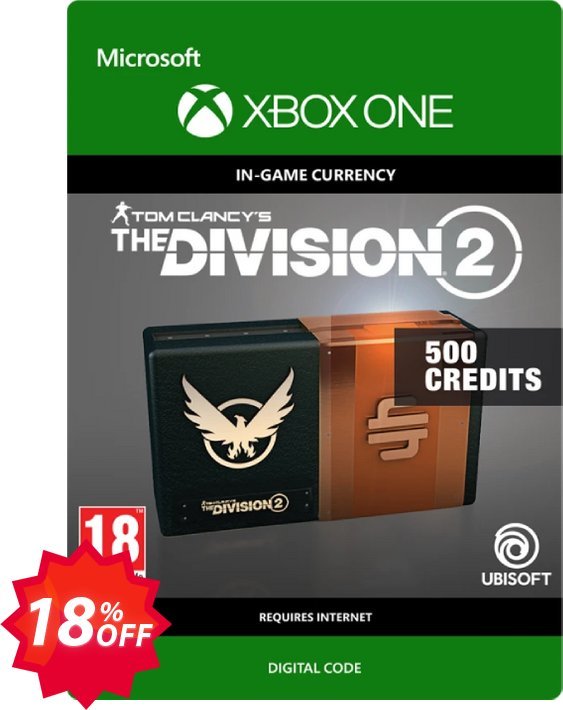 Tom Clancy's The Division 2 500 Credits Xbox One Coupon code 18% discount 
