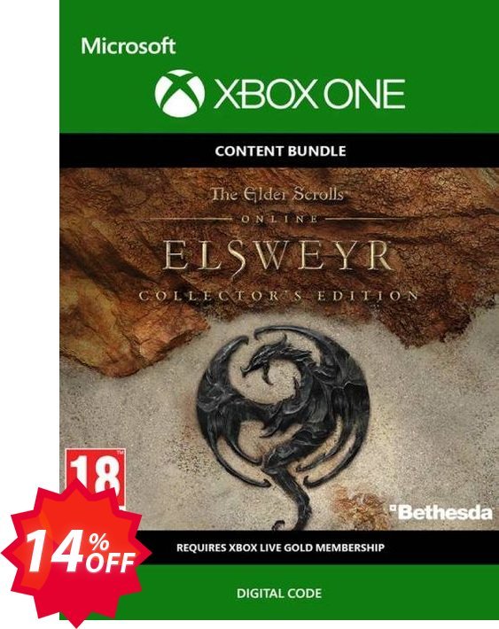 The Elder Scrolls Online: Elsweyr Collectors Edition Xbox One Coupon code 14% discount 