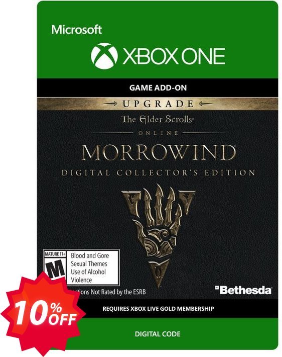 The Elder Scrolls Online Morrowind Collectors Edition Upgrade Xbox One Coupon code 10% discount 